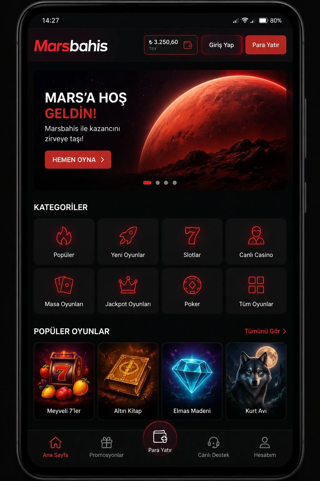 Marsbahis mobil